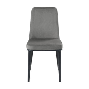 Salerno Gray Velvet Dining Chair, Set of 2 by Homelegance at Eve Furniture