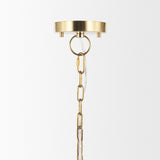 Saliha Cane w/ Brass Metal Pendant Light by Mercana at Eve Furniture