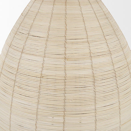 Saliha Cane w/ Brass Metal Pendant Light by Mercana at Eve Furniture