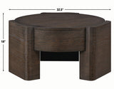 Salina 32.5″ Round Coffee Table Castered by Steve Silver at Eve Furniture