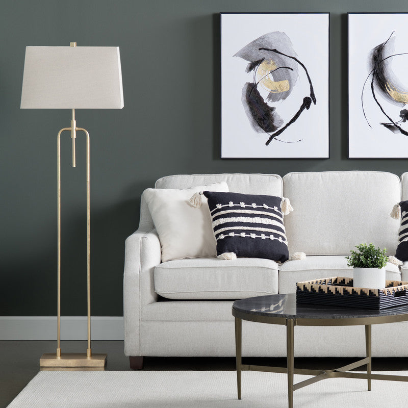 Salinas Gold Floor Lamp by Crestview at Eve Furniture
