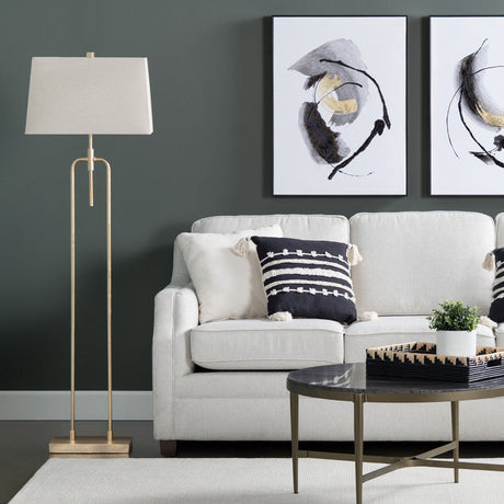 Salinas Gold Floor Lamp by Crestview at Eve Furniture