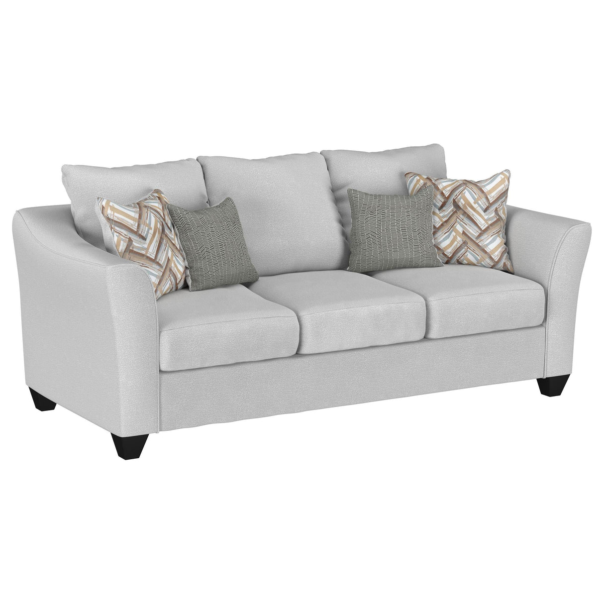 Salizar 3-piece Upholstered Track Arm Fabric Sofa Set Sand