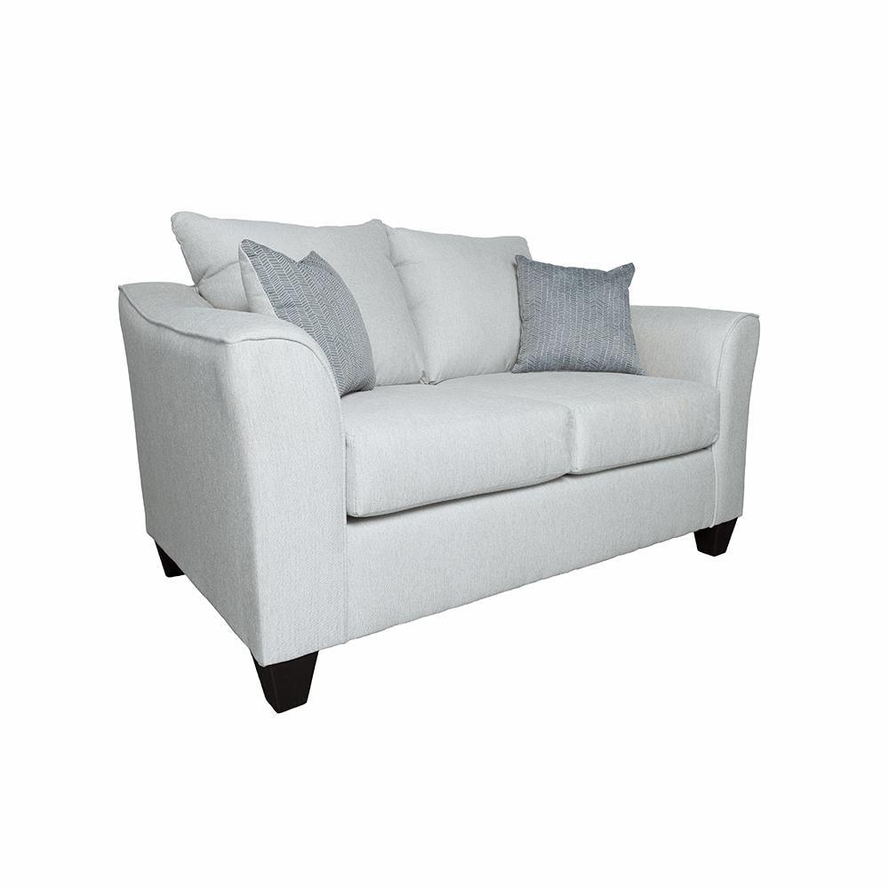 Salizar Gray Mist Upholstered Track Arm Fabric Loveseat by Coaster at Eve Furniture