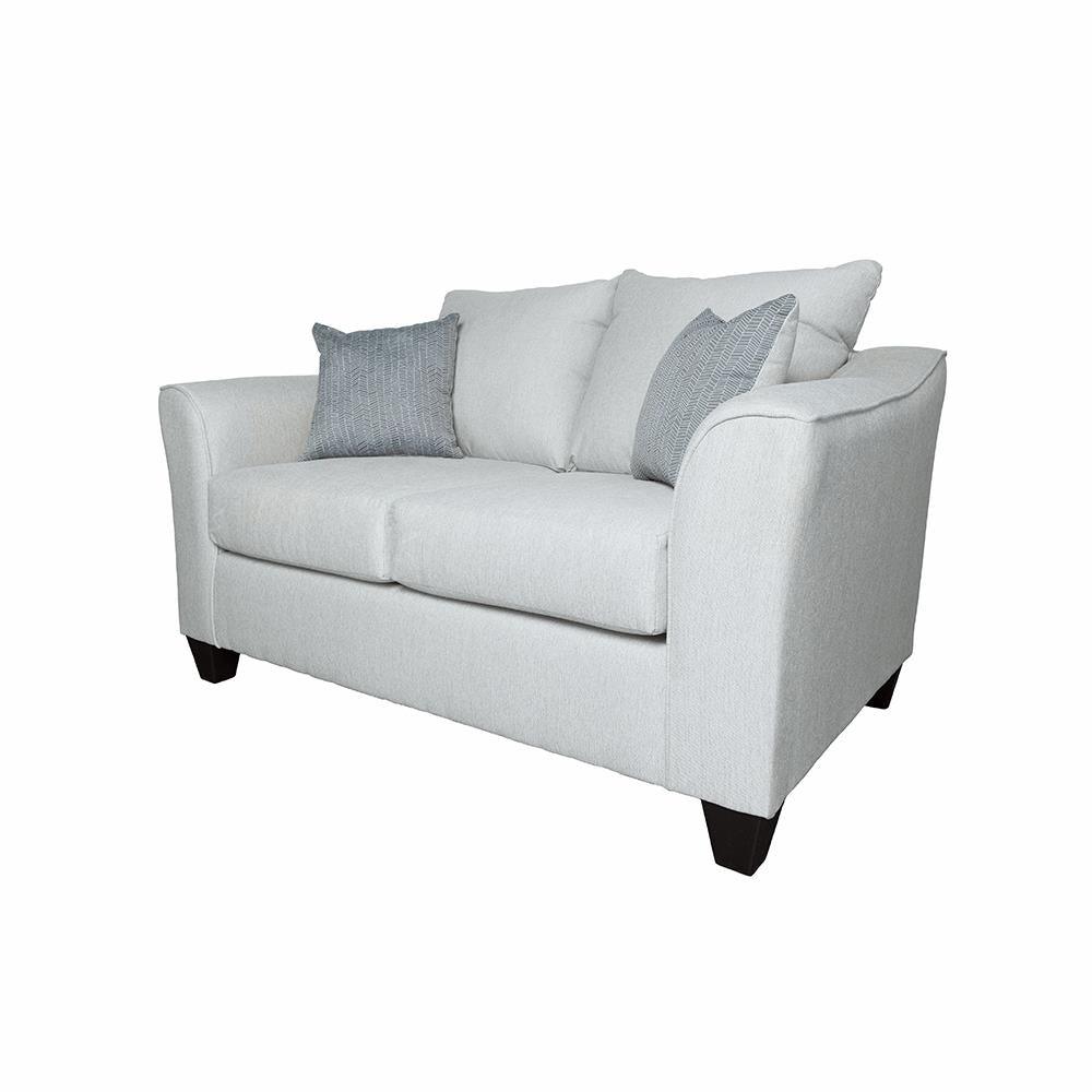 Salizar Gray Mist Upholstered Track Arm Fabric Loveseat by Coaster at Eve Furniture
