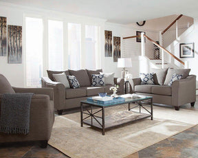 Salizar Gray Upholstered Flared Arm Living Room Set by Coaster at Eve Furniture