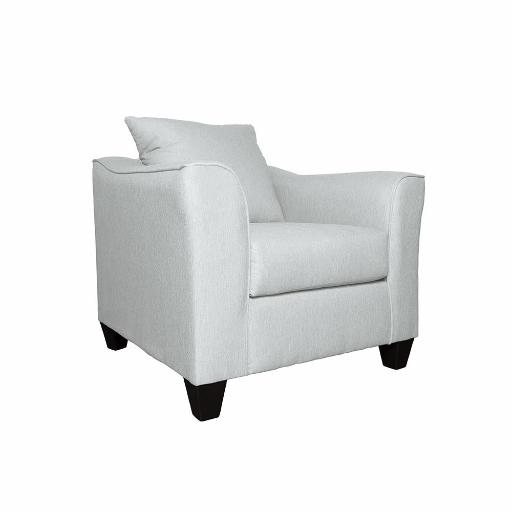 Salizar Grey Mist Upholstered Track Arm Fabric Accent Chair