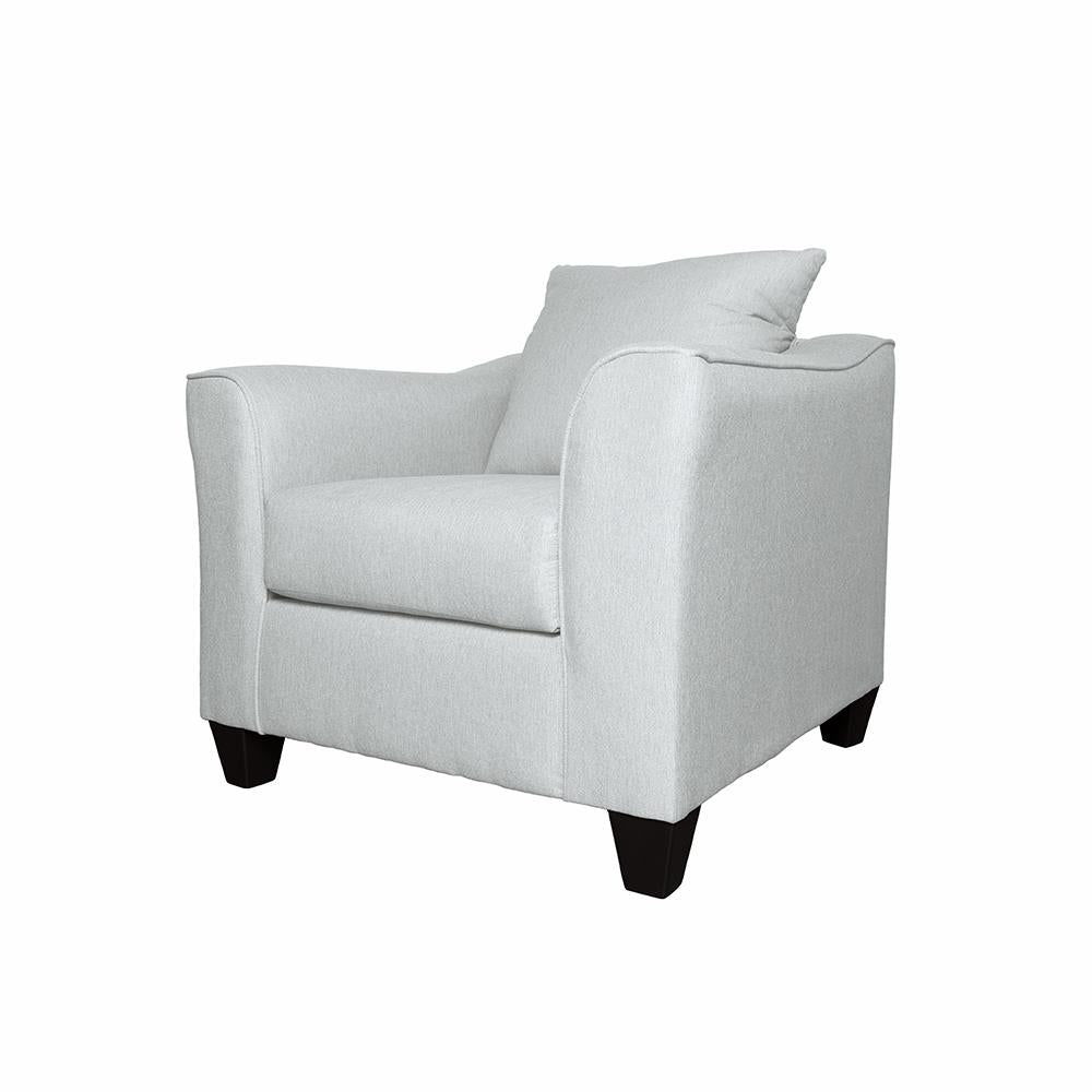 Salizar Grey Mist Upholstered Track Arm Fabric Accent Chair