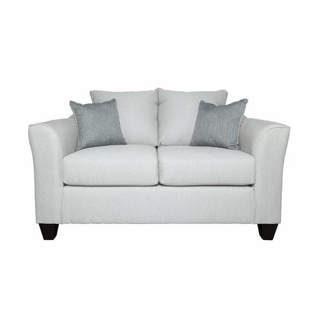 Salizar Gray Mist Upholstered Track Arm Fabric Loveseat by Coaster at Eve Furniture