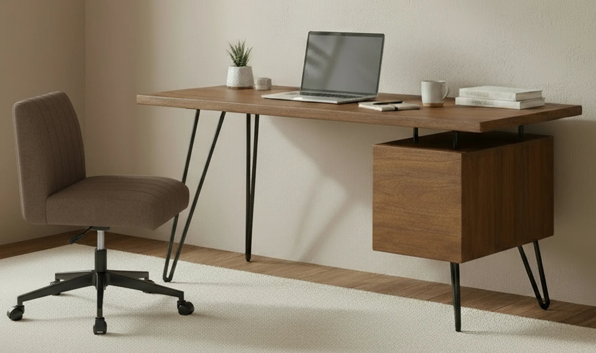 Sally Office Chair Light Brown by Moe's Home at Eve Furniture