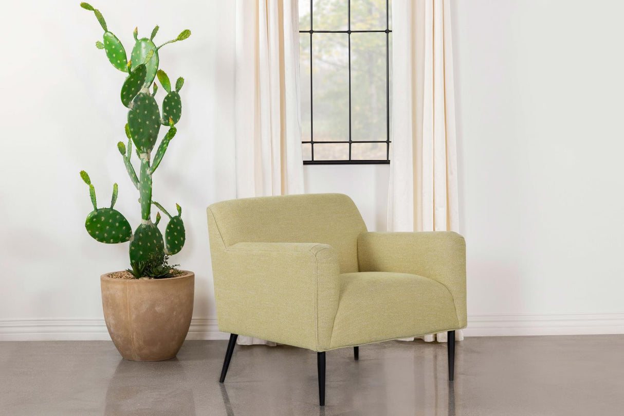 Sally Lemon Upholstered Track Arms Accent Chair