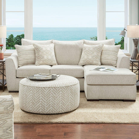 Saltney Ivory Sectional by Furniture of America at Eve Furniture