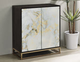 Salvador 2-Door Cabinet with Faux-Marble Doors