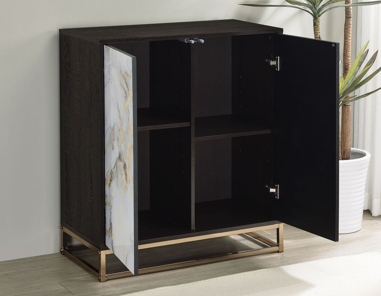 Salvador 2-Door Cabinet with Faux-Marble Doors