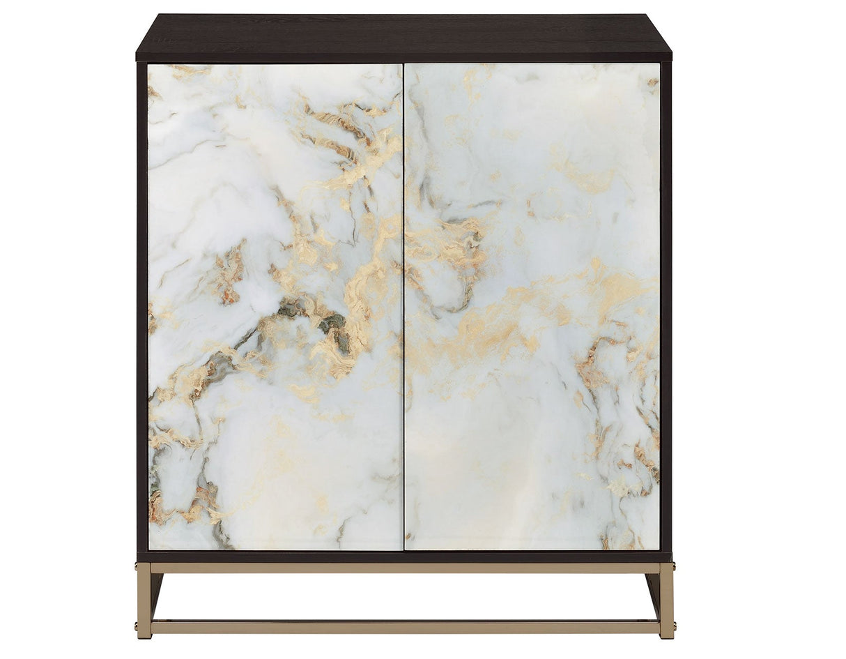 Salvador 2-Door Cabinet with Faux-Marble Doors