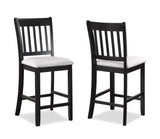 Salvador Black and White 5-Piece Counter Height Dining Set by Crown Mark at Eve Furniture