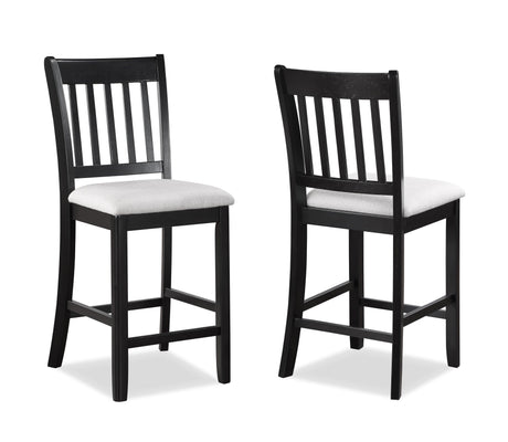 Salvador Black and White 5-Piece Counter Height Dining Set by Crown Mark at Eve Furniture