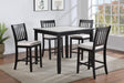 Salvador Black and White 5-Piece Counter Height Dining Set by Crown Mark at Eve Furniture