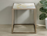 Salvador Faux-Marble End Table