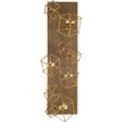 Salvador I 22H Wood Based Brass Metal Cube Wall Candle Holder by Mercana at Eve Furniture
