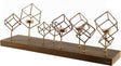 Salvador II Wood Base Brass Cube Tea Light Table Candle Holder by Mercana at Eve Furniture