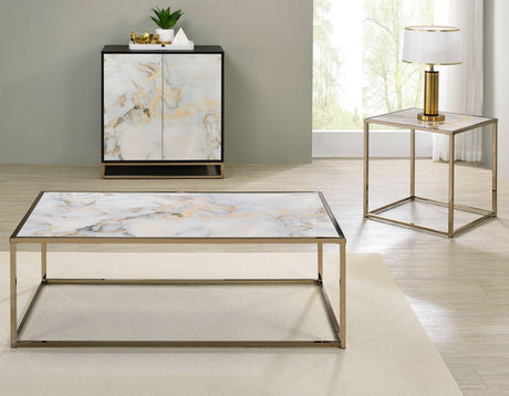 Salvador 3-Piece Faux-Marble Table Set by Steve Silver at Eve Furniture