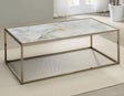 Salvador Faux-Marble Coffee Table by Steve Silver at Eve Furniture