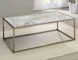 Salvador Faux-Marble Coffee Table by Steve Silver at Eve Furniture