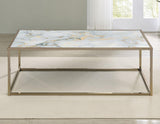 Salvador Faux-Marble Coffee Table by Steve Silver at Eve Furniture