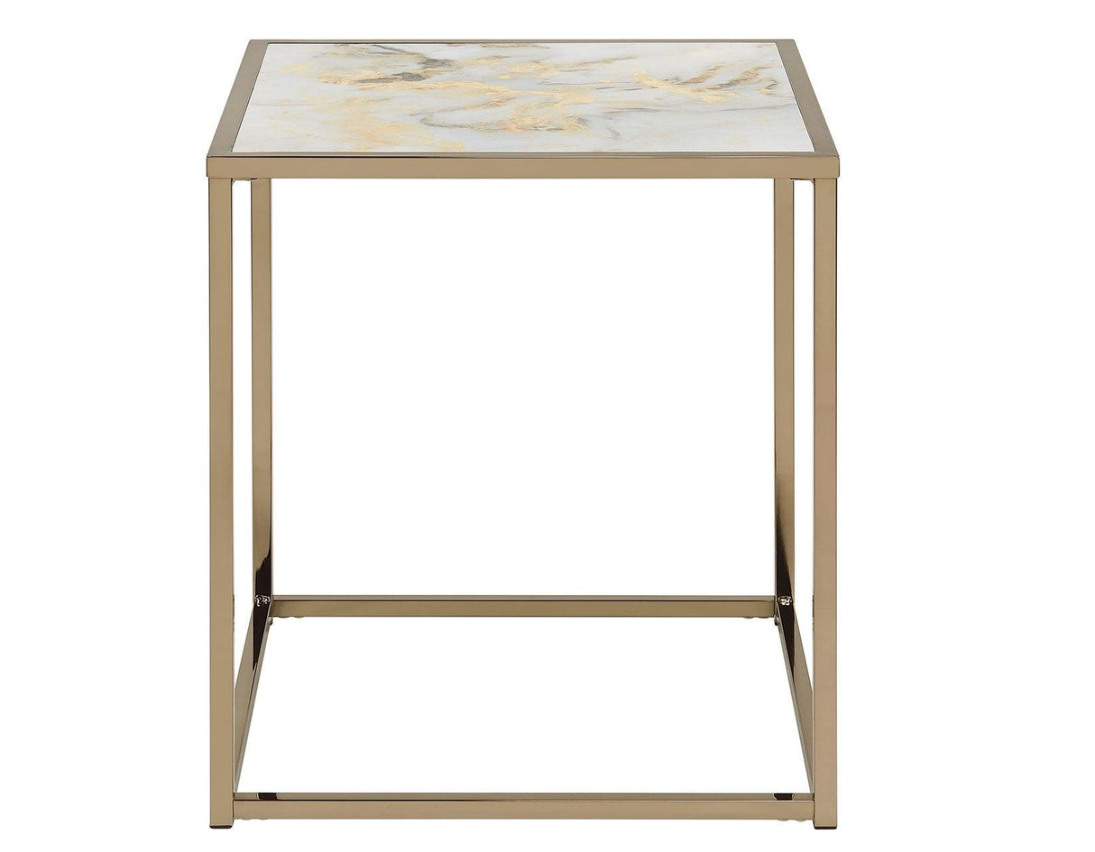 Salvador Faux-Marble End Table by Steve Silver at Eve Furniture