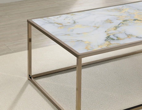 Salvador Faux-Marble End Table by Steve Silver at Eve Furniture
