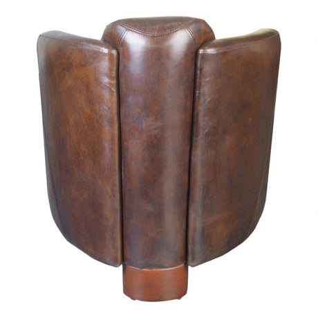 Salzburg Club Chair Dark Brown Leather by Moe's Home at Eve Furniture