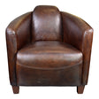 Salzburg Club Chair Dark Brown Leather by Moe's Home at Eve Furniture