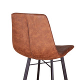 Sam 18" Bar Chair in Trapper Brown Microfiber by Home Trends & Design at Eve Furniture