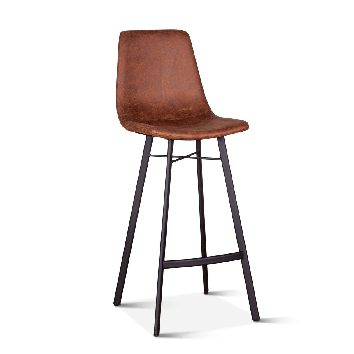 Sam 18" Bar Chair in Trapper Brown Microfiber by Home Trends & Design at Eve Furniture