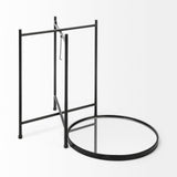 Samantha (Small) Black Mirror Top Accent Table by Mercana at Eve Furniture
