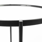 Samantha (Small) Black Mirror Top Accent Table by Mercana at Eve Furniture