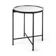 Samantha (Small) Black Mirror Top Accent Table by Mercana at Eve Furniture