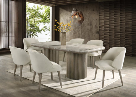 Samara Genuine Marble 7-Piece Dining Room Set by Happy Homes at Eve Furniture