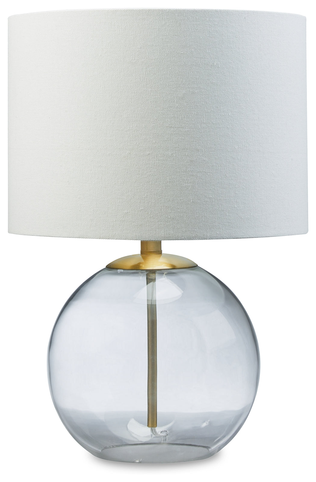 Samder 2-Piece Table Lamp Set in Clear/Brass Finish by Ashley at Eve Furniture