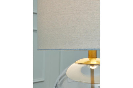 Samder Clear/Brass Finish Table Lamp by Ashley at Eve Furniture