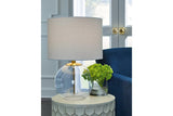 Samder Clear/Brass Finish Table Lamp by Ashley at Eve Furniture