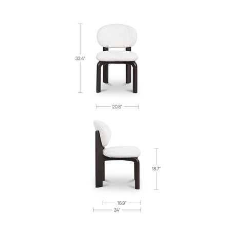 Sami White/Black Dining Chair (Set of 2) by MOES at Eve Furniture