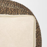Samiya Jute w/ White Cotton Pouf by Mercana at Eve Furniture