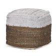 Samiya Jute w/ White Cotton Pouf by Mercana at Eve Furniture