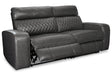 Samperstone Gray 2-Piece Power Reclining Modular Loveseat by Ashley at Eve Furniture