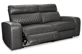 Samperstone Gray 2-Piece Power Reclining Modular Loveseat by Ashley at Eve Furniture