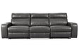 Samperstone Gray 3-Piece Power Reclining Sectional Sofa by Ashley at Eve Furniture