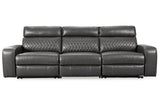 Samperstone Gray 3-Piece Power Reclining Sectional Sofa by Ashley at Eve Furniture