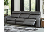 Samperstone Gray 3-Piece Power Reclining Sectional Sofa by Ashley at Eve Furniture